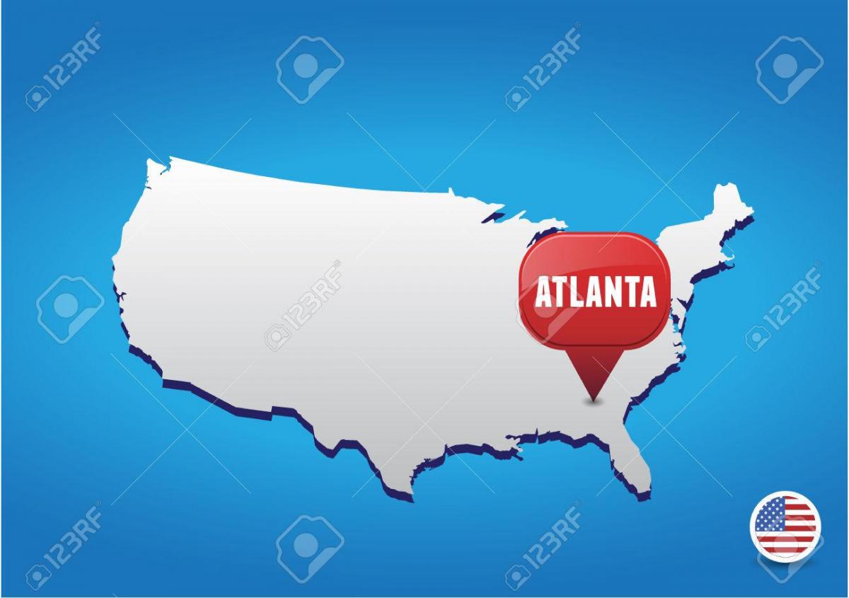 Atlanta, ASV karte