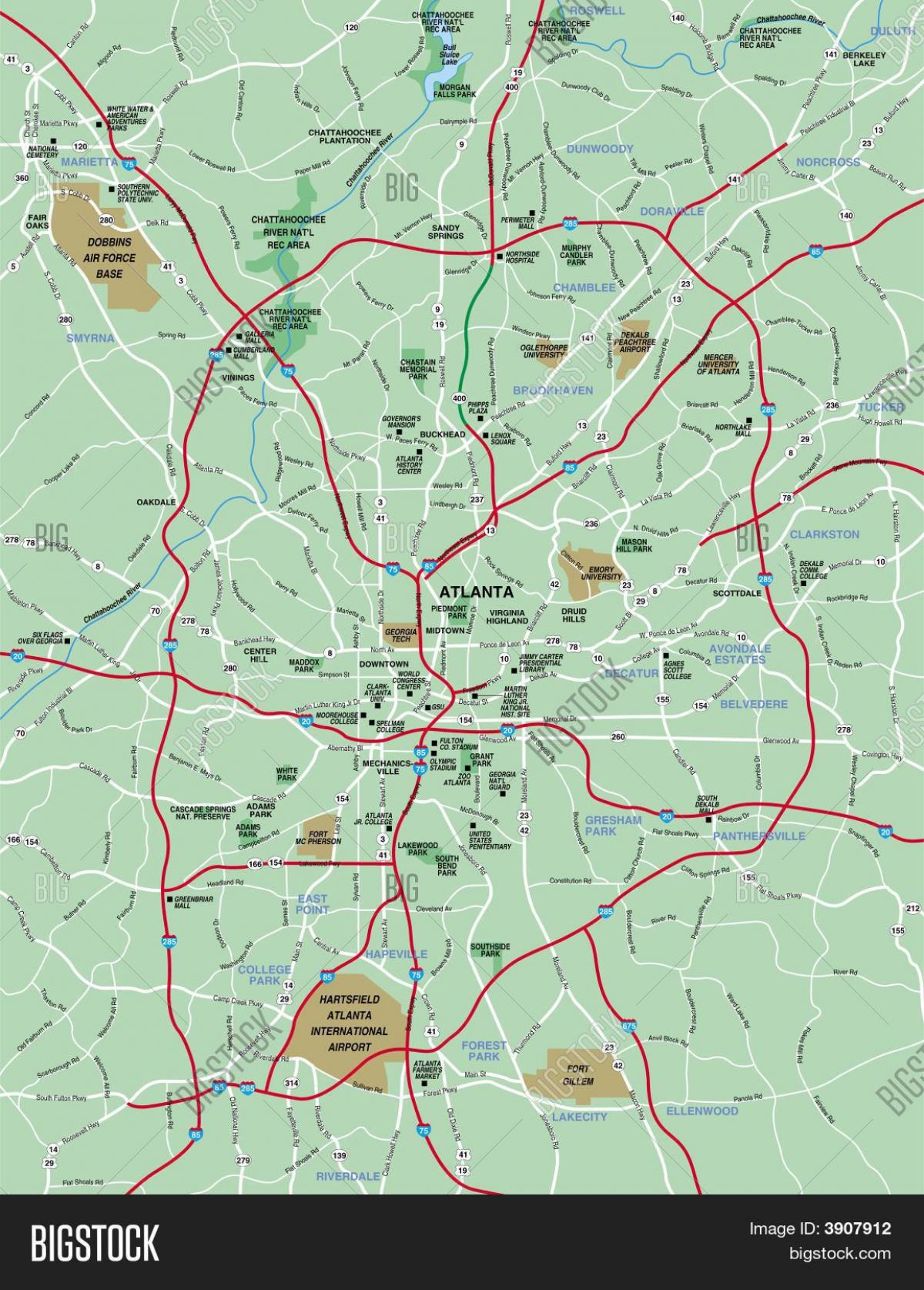 Atlanta jomā karte
