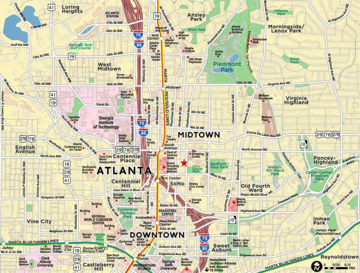 karte midtown Atlanta