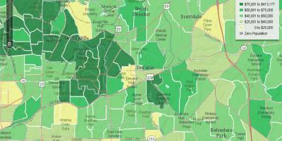 Demogrāfijas karte no Atlanta