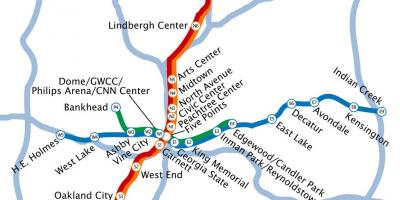 Karte metro Atlanta