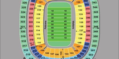 Atlanta Falcons stadionā karte