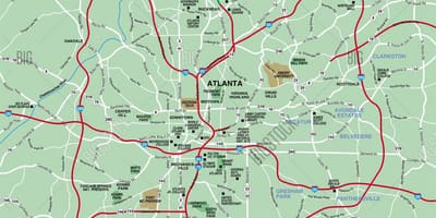 Vairāk Atlanta jomā karte