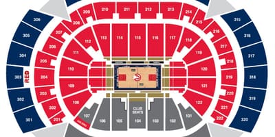 Philips arena sēdekļa karte